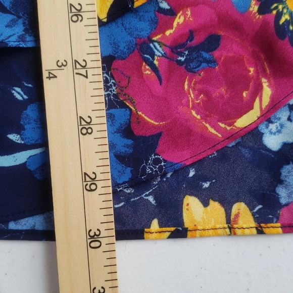 Laurie Felt Floral Blouse Top Women XS Extra Small Colorful Office Career Unique - Picture 9 of 10
